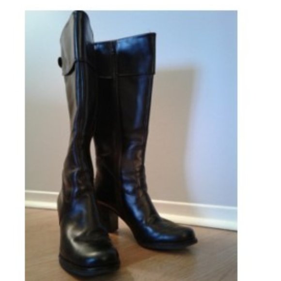 Bravo Browns🌸Black Leather Boots Size 10B or 40 - Picture 2 of 10